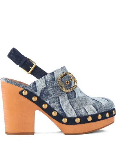 Kurt Geiger 105mm Mayfair Denim Mules