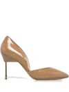 Kurt Geiger Bond Patent-leather Courts In Nude