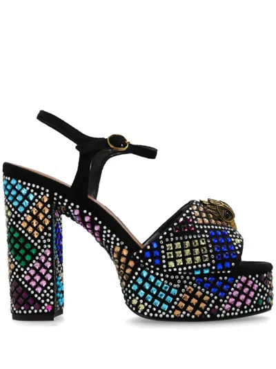 Kurt Geiger 125mm Kensington Platform Sandals In Charcoal