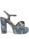 Kurt Geiger London Kensington Platform Sandal In Blue