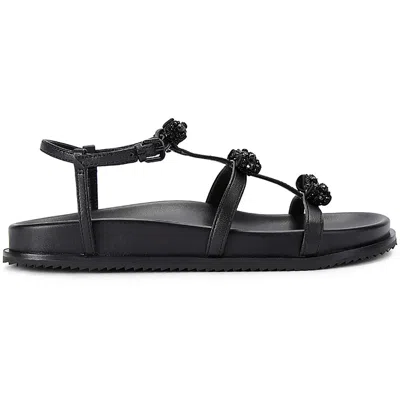 Kurt Geiger 2942300109 Womens Bow Leather Jelly Sandals In Black