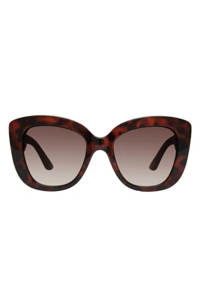 Kurt Geiger 52mm Cat Eye Sunglasses In Brown
