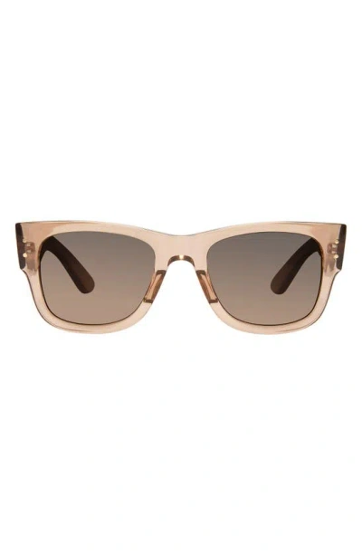 Kurt Geiger 52mm Square Sunglasses In Crystal Tan/ Brown Gradient
