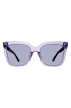 Kurt Geiger 53mm Polarized Cat Eye Sunglasses In Purple/ Violet Decor