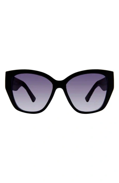 Kurt Geiger 55mm Cat Eye Sunglasses In Black