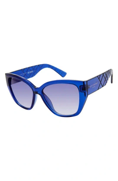 Kurt Geiger 55mm Cat Eye Sunglasses In Blue