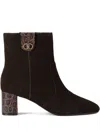 Kurt Geiger 55mm Chelsea Embossed-tab Ankle Boots In Brown
