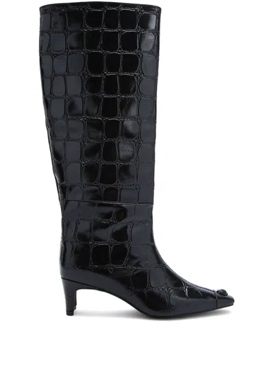 Kurt Geiger 55mm Regent Knee-high Boots In Black