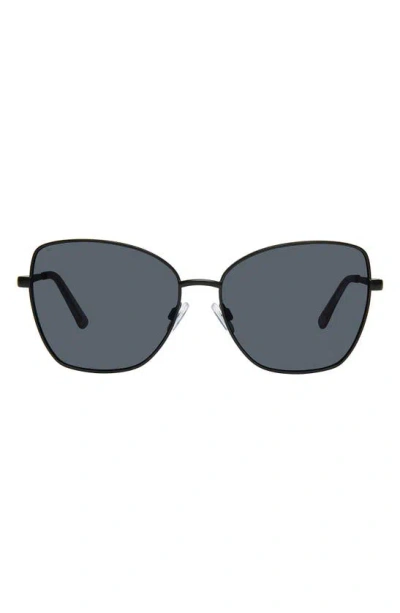 Kurt Geiger 58mm Cat Eye Sunglasses In Black