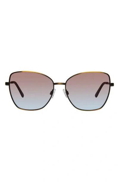 Kurt Geiger 58mm Cat Eye Sunglasses In Black