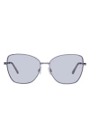 Kurt Geiger 58mm Cat Eye Sunglasses In Lilac Crystal Lilac/ Lilac