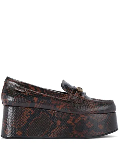 Kurt Geiger 70mm Mayfair Loafers In Open Brown