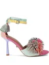 Kurt Geiger Pom Pom Pump Sandals In Rosa