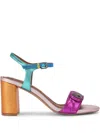 Kurt Geiger London Kensington Langley Colorblock Sandal In Rosa