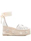 Kurt Geiger 80mm Flower Espadrilles In Neutrals