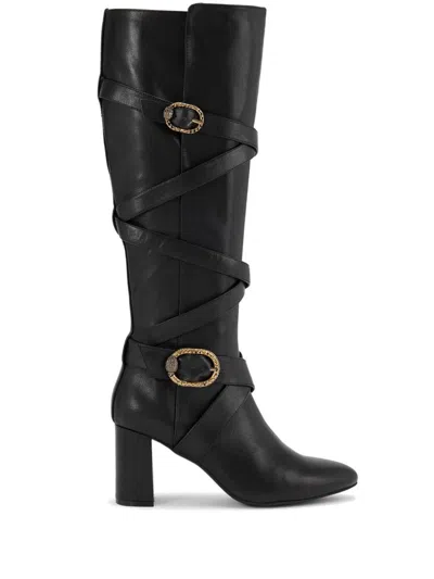 Kurt Geiger 80mm Mayfair Strappy Boots In Black