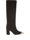 Kurt Geiger 80mm Regent Cap Pointed Knee-high Boots In Brown