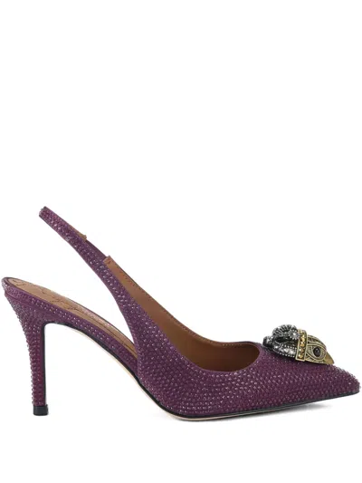 KURT GEIGER 85MM BELGRAVA HIGH SLING EMBELLISHED HIGH-HEELED PUMPS