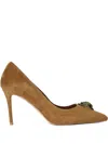 Kurt Geiger 85mm Belgravia Eagle Court Pointed Heeld Pumps In Brown