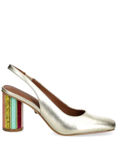 Kurt Geiger 85mm Perspex Slingback Pumps In Gold