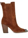 Kurt Geiger 85mm Regent Suede Boots In Brown