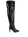 Kurt Geiger Womens Black Shoreditch Leather Knee-high Boots In Black
