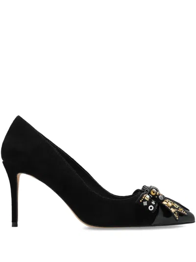 Kurt Geiger 90mm Belgravia Bow-embellished Stiletto Pumps In Black