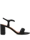 Kurt Geiger 90mm Studded Heeled Sandals In Black