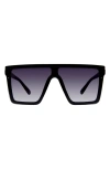 Kurt Geiger 99mm Flat Top Sunglasses In Black/ Smoke Gradient