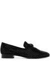 Kurt Geiger Ace Stud Crystal-embellished Loafers In Black