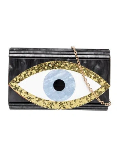 Pre-owned Kurt Geiger Acrylic Clutch In Grey