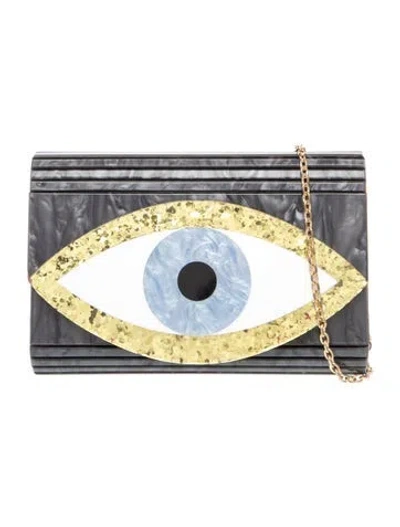 Pre-owned Kurt Geiger Acrylic Clutch In Grey