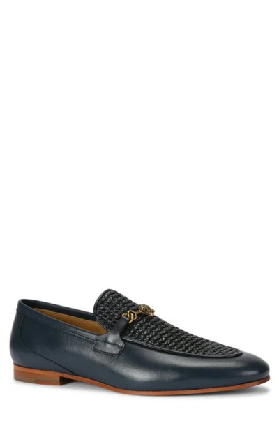 Kurt Geiger Ali Woven Bit Loafer In Navy