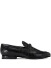 Kurt Geiger Alton Crocodile-embossed Loafers In Black