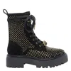 Kurt Geiger Stud-embellished Lace-up Boots In Black