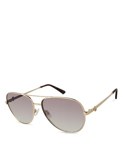 Kurt Geiger Aviator Sunglasses, 62mm In Gold