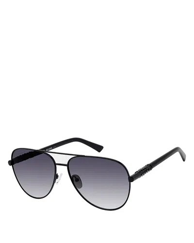 Kurt Geiger Aviator Sunglasses, 63mm In Black