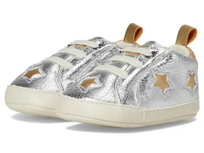 Kurt Geiger Kids' Baby Lane Star (infant/toddler) Girl's Shoes Silver Gold : 3 Infant M, Leather In Metallic