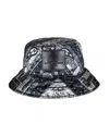Kurt Geiger Bandana Print Quilted Bucket Hat In Black