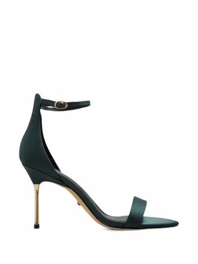 Kurt Geiger Bank Satin Sandals In Blue