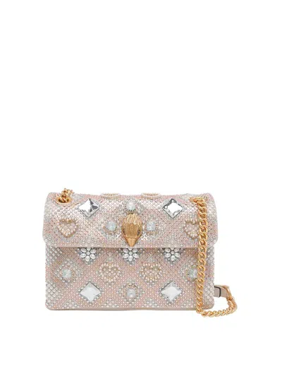 Kurt Geiger Beige Kensington Jewels Crossbody Bag In Sand