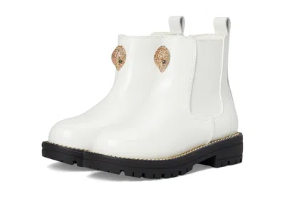 Kurt Geiger Belgravia Chelsea Boots (little Kid/big Kid) Girls Shoes White/gold : 1 Little Kid M, Leather
