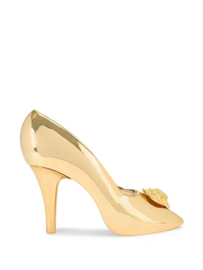 Kurt Geiger Belgravia Shoe Clutch In Gold