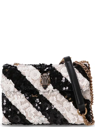 Kurt Geiger Blackwhite Sequin Shoulder Bag In Multi