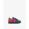 Kurt Geiger S' Mini Southbank Tag Suede Trainers Blue/dark Eur 30 / 12 Uk In Blue