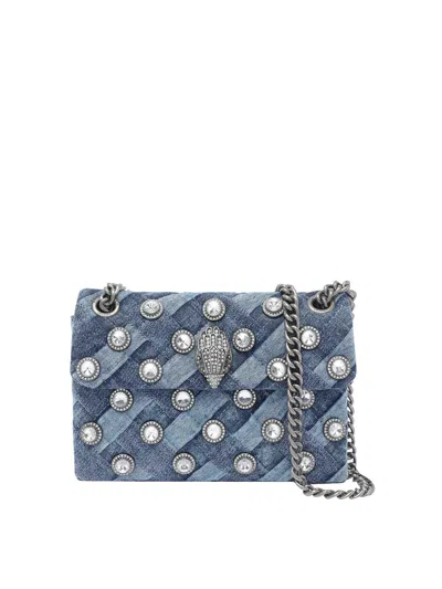 Kurt Geiger Denim Mini Kensington Crystals Crossbody Bag