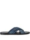 Kurt Geiger Bond Cross-strap Sandals In Blue