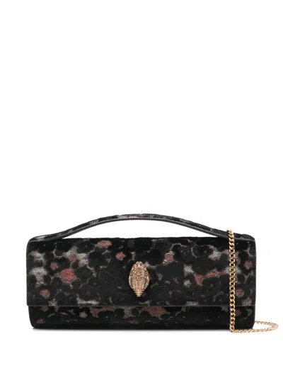 Kurt Geiger Bond Long Leopard Embellished Tote Bag In Black