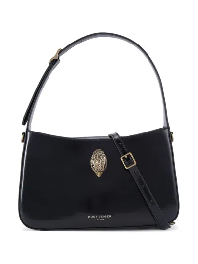 Kurt Geiger London Bond Leather Shoulder Bag In Black
