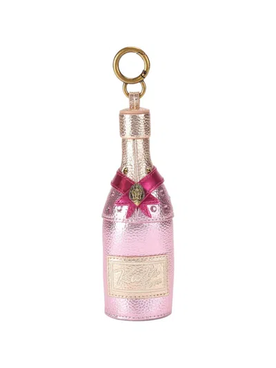 Kurt Geiger Bottle-charm Keyring In Pink